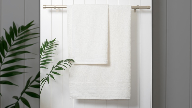 towels on towel rack