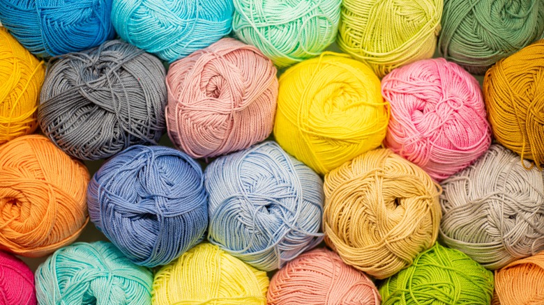 balls of colorful yarn