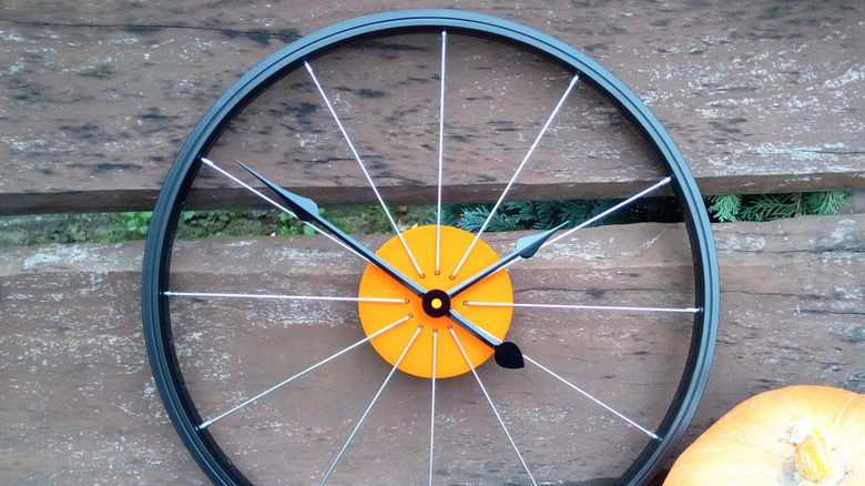 Bike rim clock