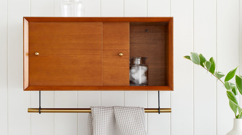 mid century modern bathroom cabinet