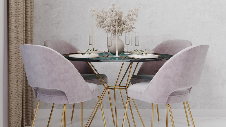 light purple dining room chairs