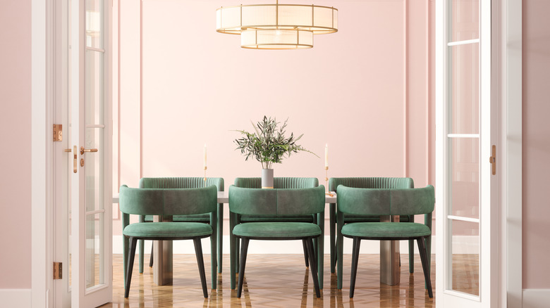 sage green dining room chairs