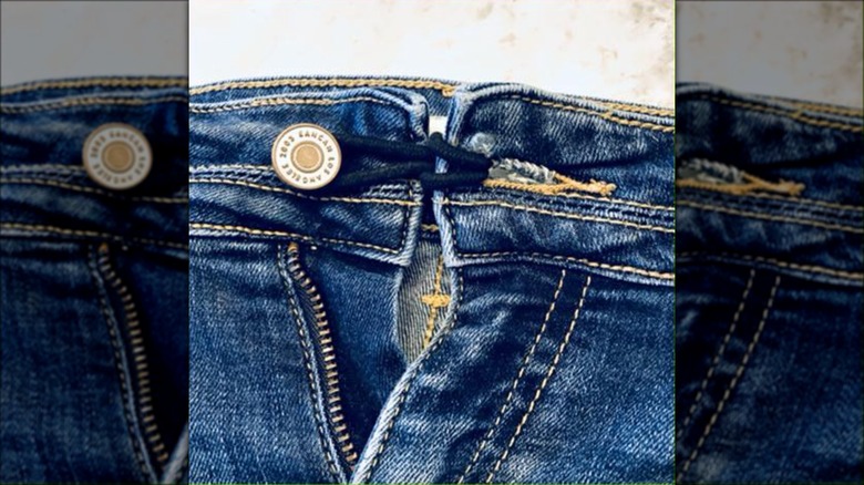 jeans with rubber band
