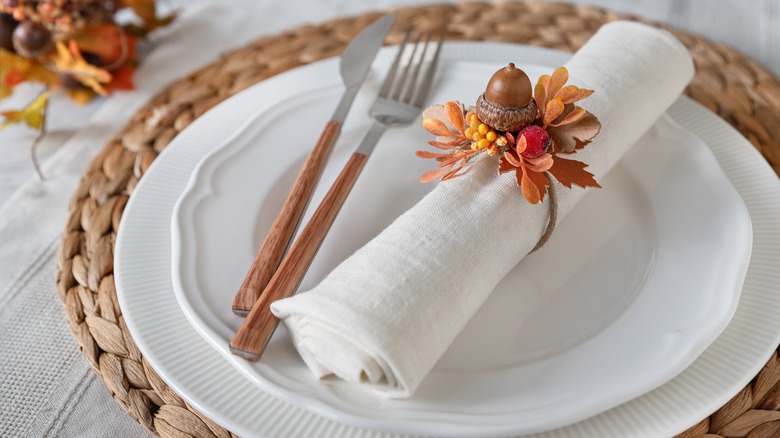 fall themed table setting