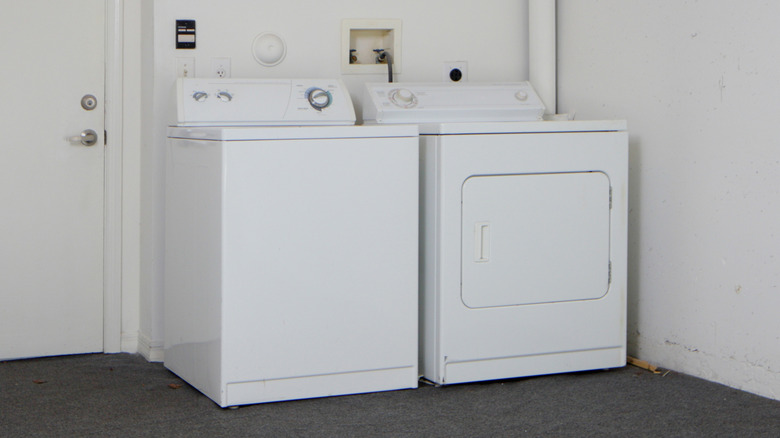 Washer and dryer in garage