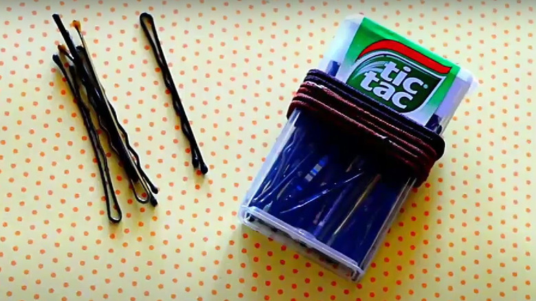 Tic Tac container and bobby pins