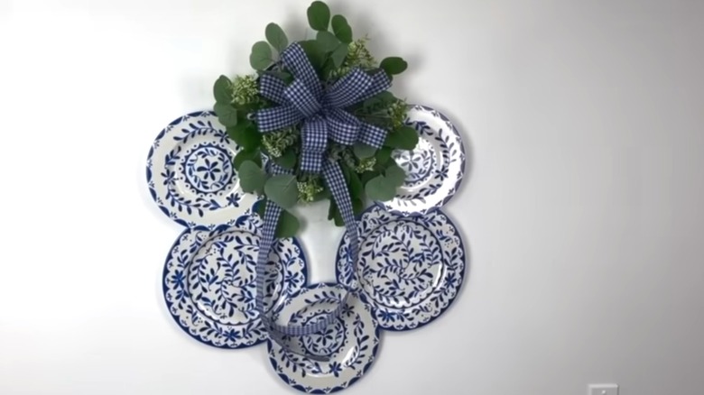 wreath made from plates