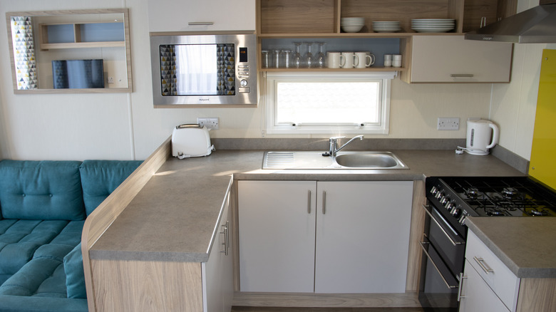 Kitchen with extra counter space