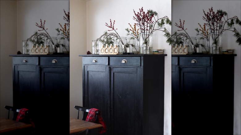 armoire in dining room