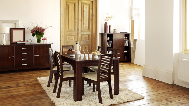 dining room with buffet