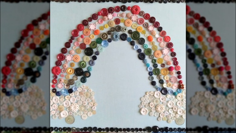 rainbow button art