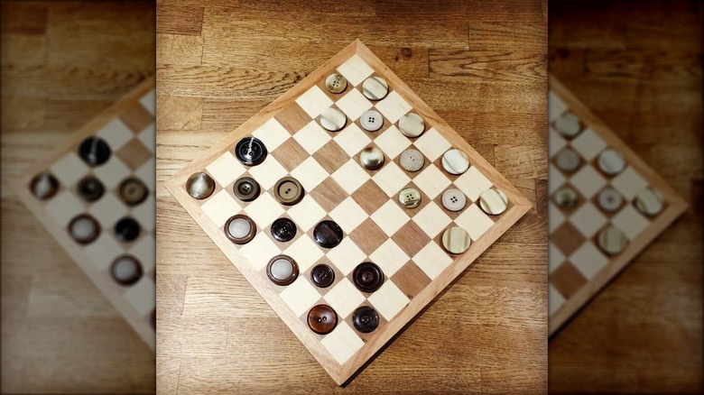 chess board with buttons