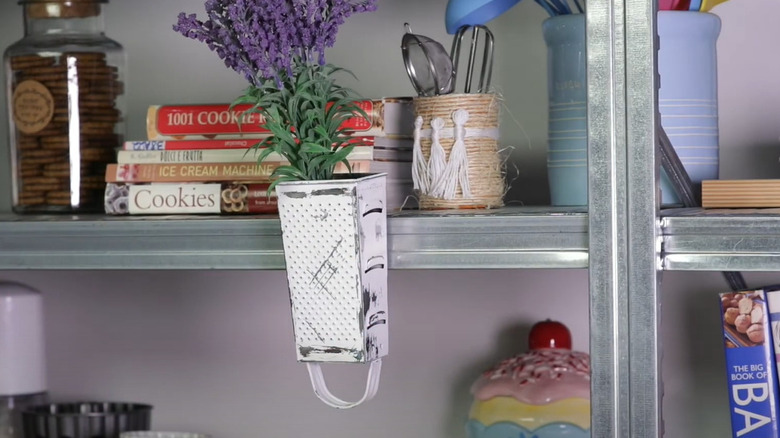 cheese grater herb holder