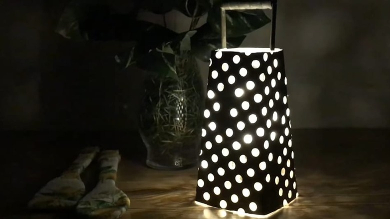 cheese grater lampshade 