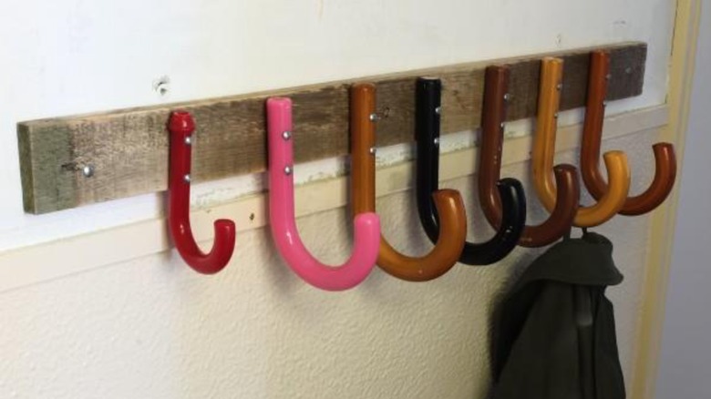 umbrella handle hooks on wall