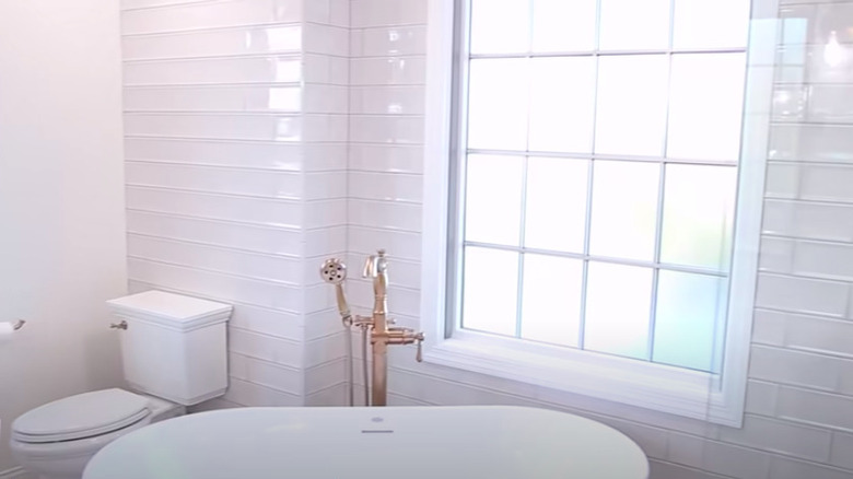 Renovated white bathroom