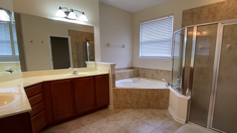 Outdated master bathroom