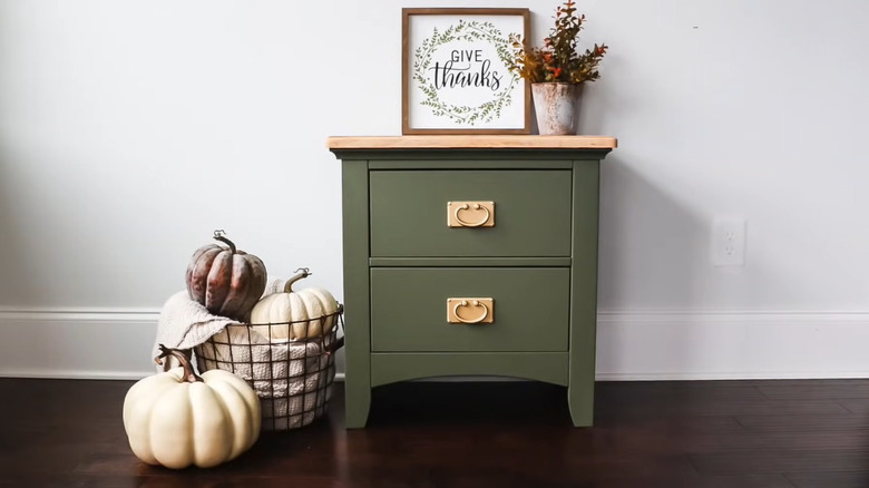 Green end table