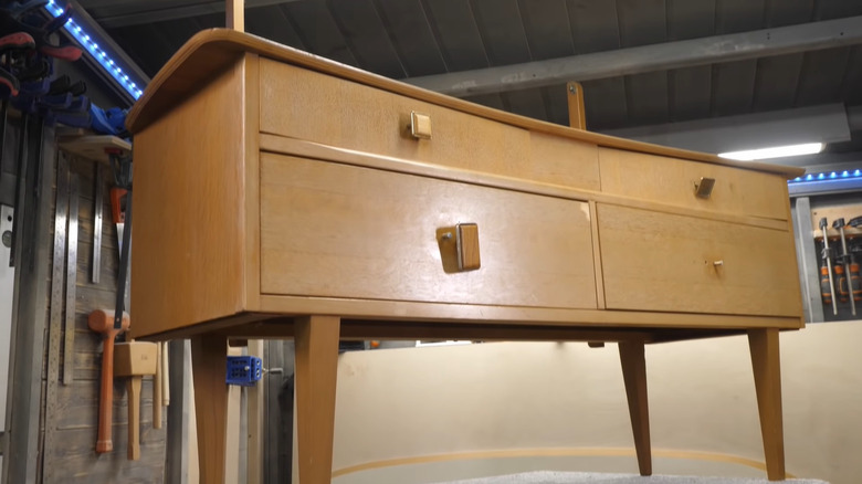 Beat up mid-century dresser