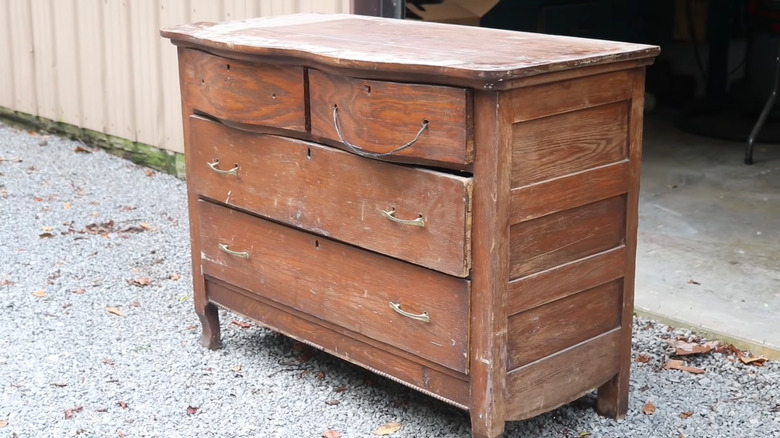 Old and broken dresser