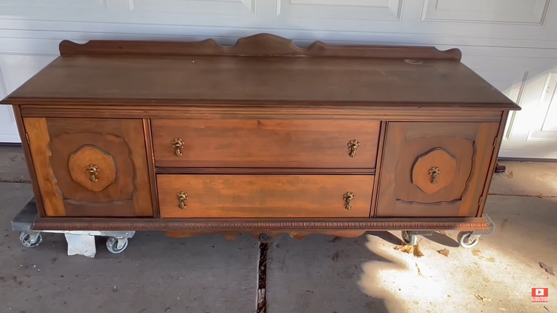 Worn down antique buffet