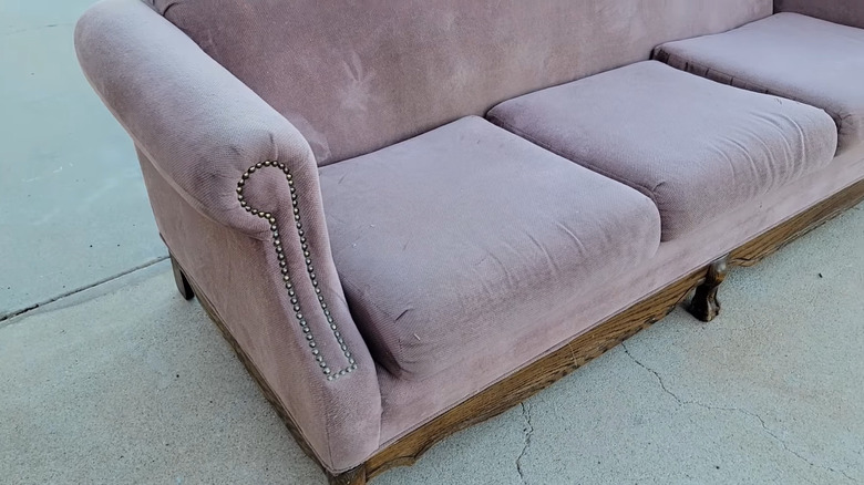 Dirty pink couch