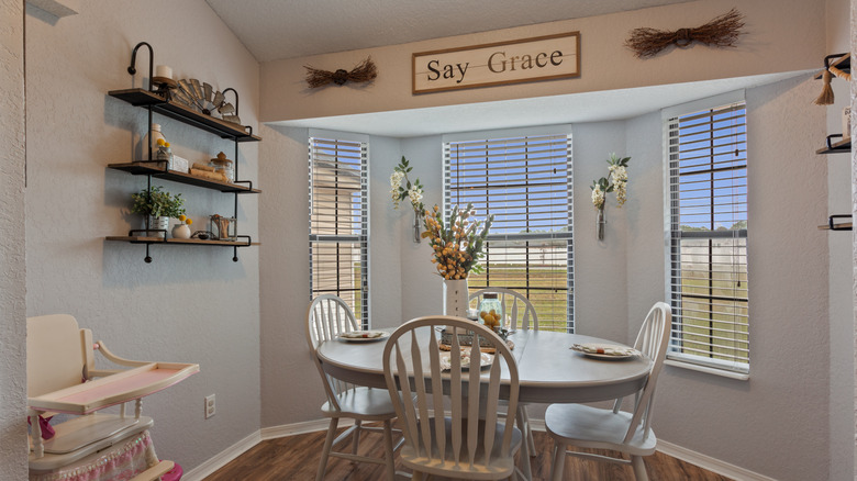 bay window in kitchen