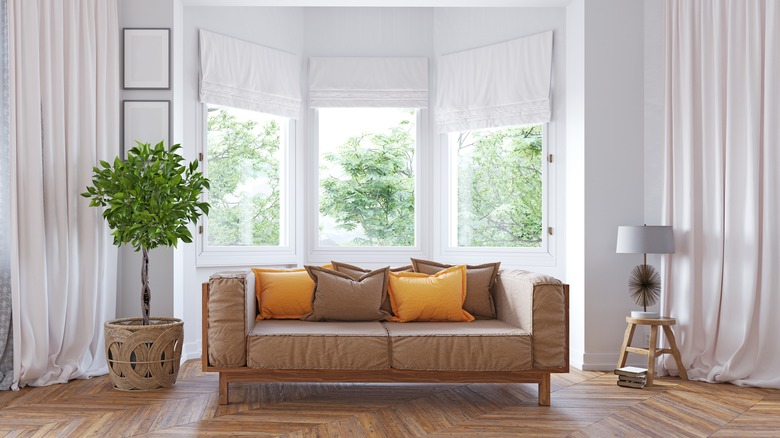 bay window in living room