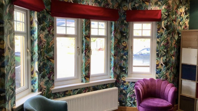 bay window in playroom