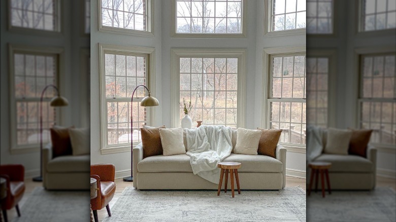 bay window in living room