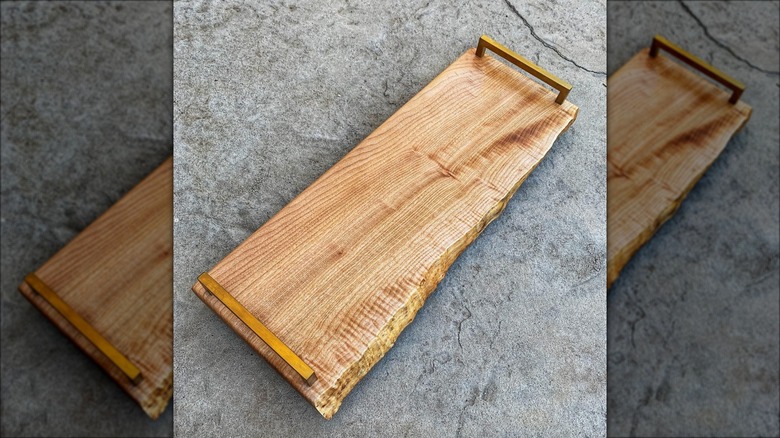 wood piece serving tray