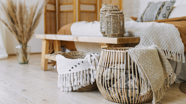 detailed boho bedroom 