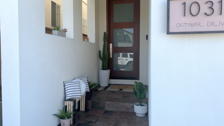 Porch with cactuses