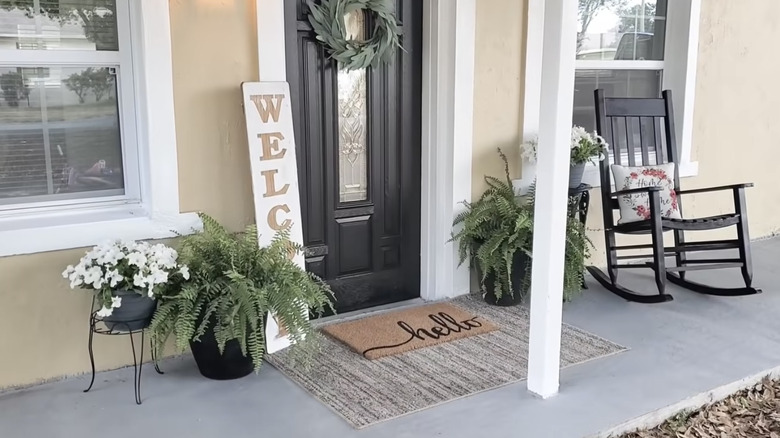 Sleek modern farmhouse porch 