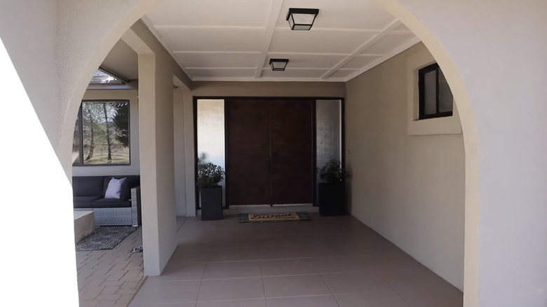 Modern covered front porch