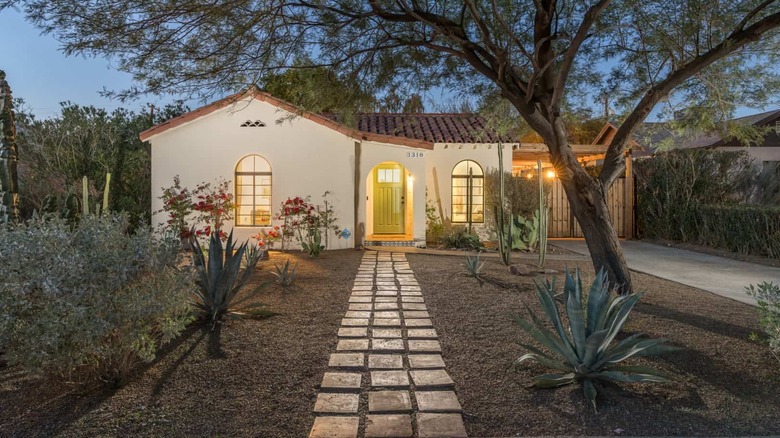 Spanish colonial house exterior