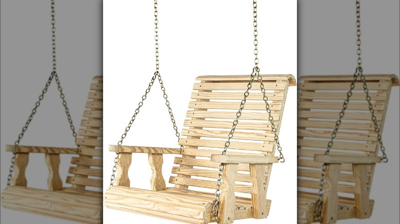 Pine singe seat porch swing 