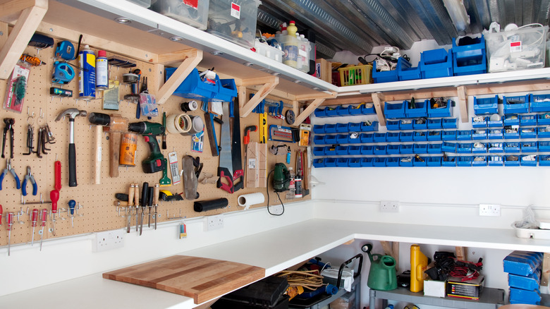 wall hooks in garage 