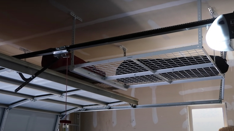 metal overhead storage in garage