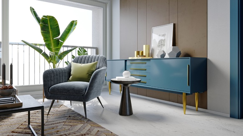 Modern teal cabinet 