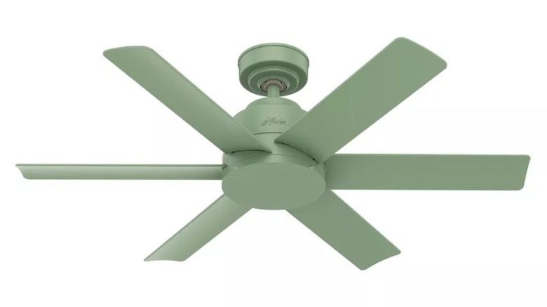 Green ceiling fan