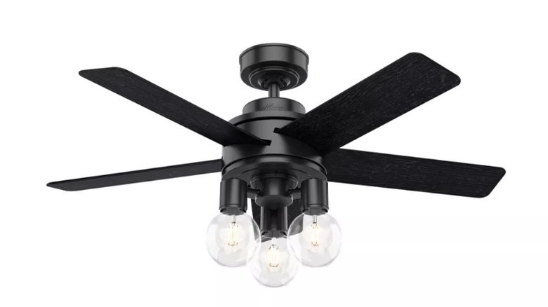 Black ceiling fan