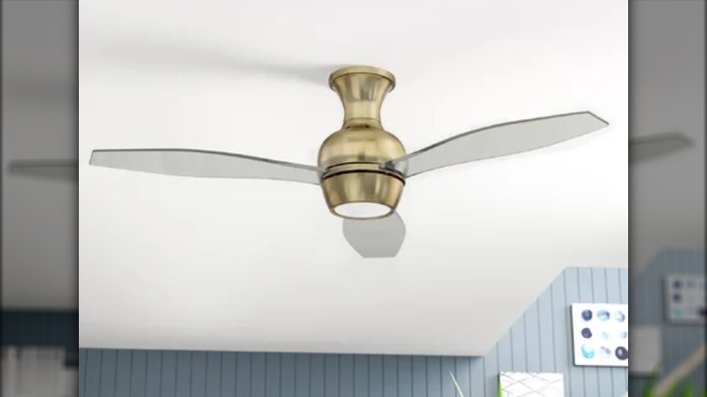 Acrylic ceiling fan