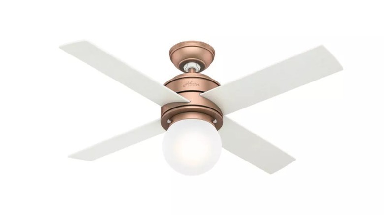 Copper and white fan