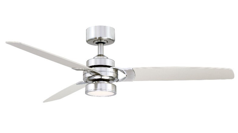 Brushed nickel ceiling fan