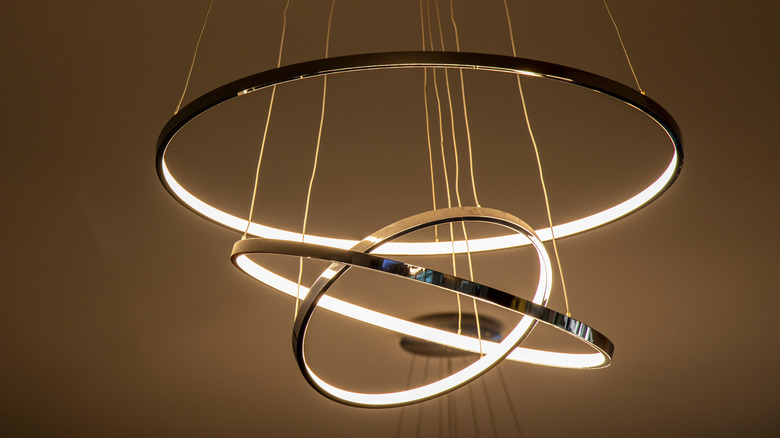 metallic modern chandelier