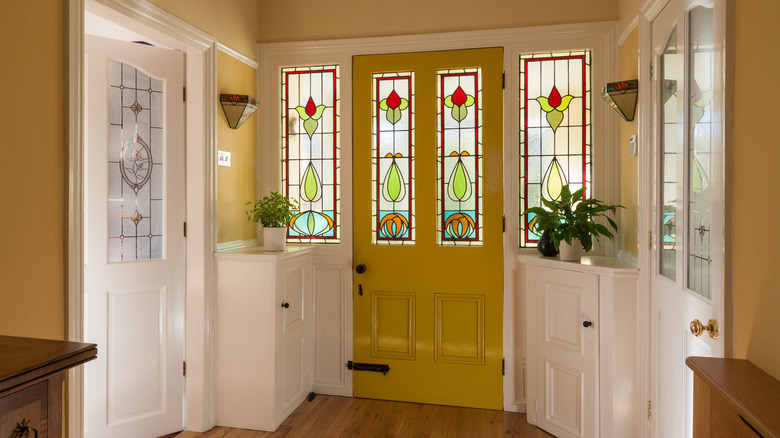stained glass home entryway