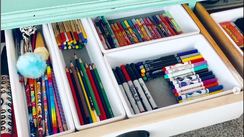 drawer with organizers