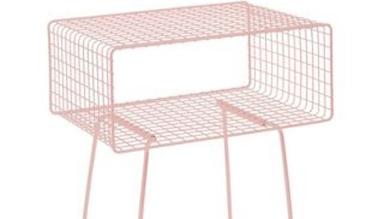 pink wire end table