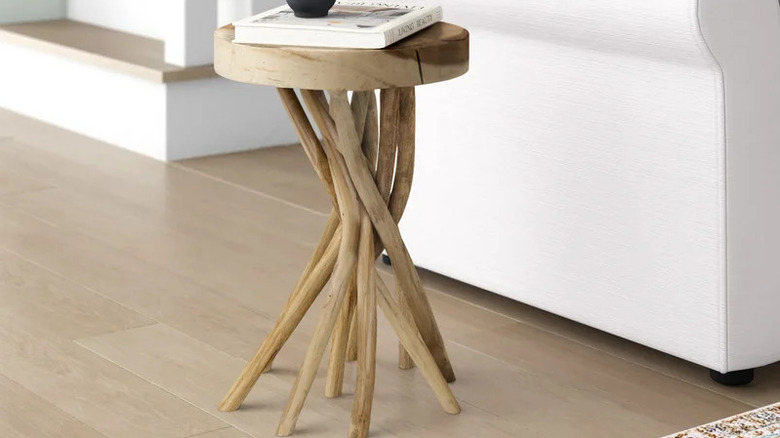 wooden end table